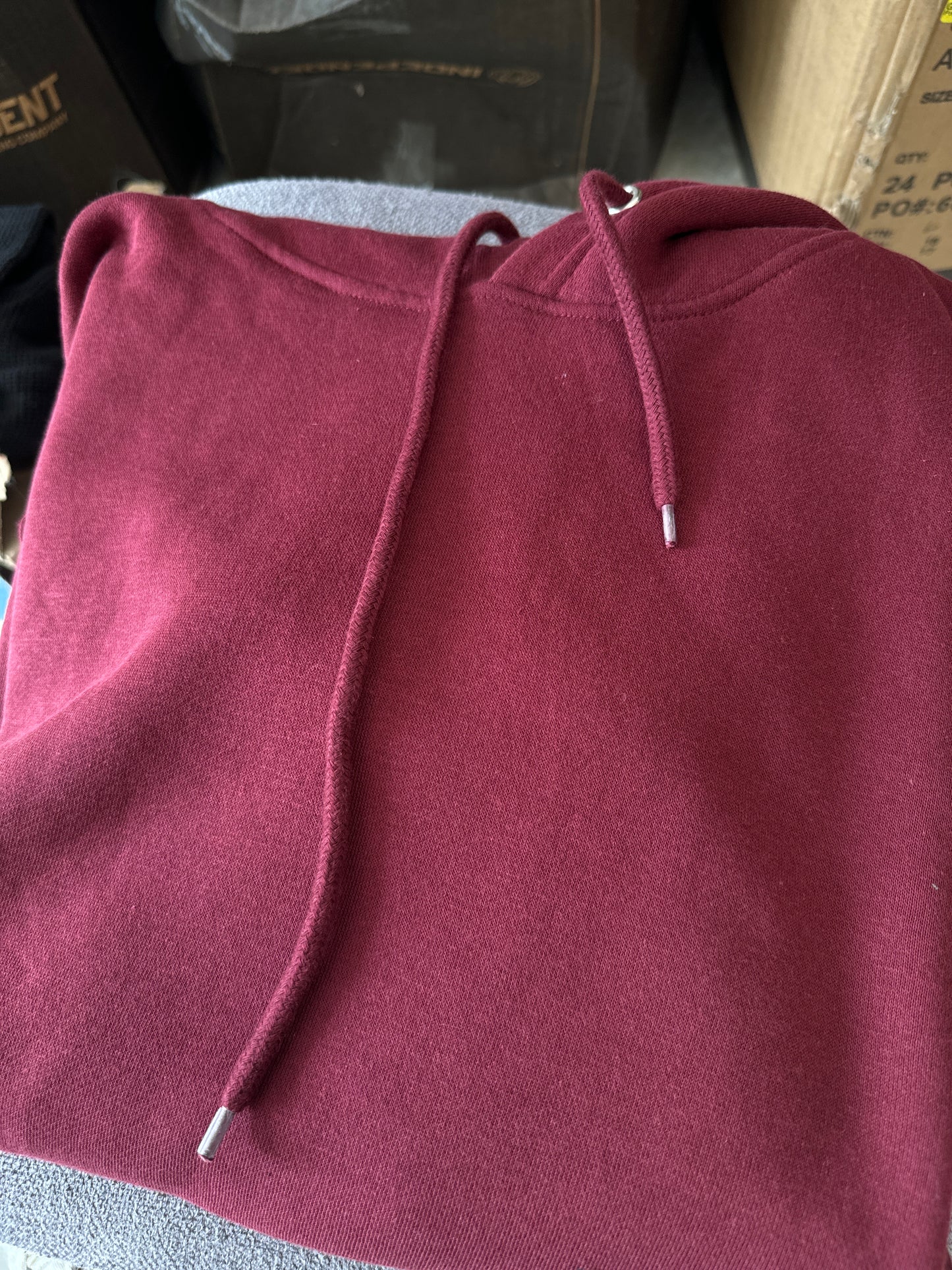 Large Burgundy Hoodie