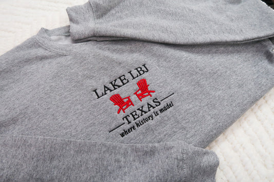 Texas - Embroidered Crewneck Sweatshirt