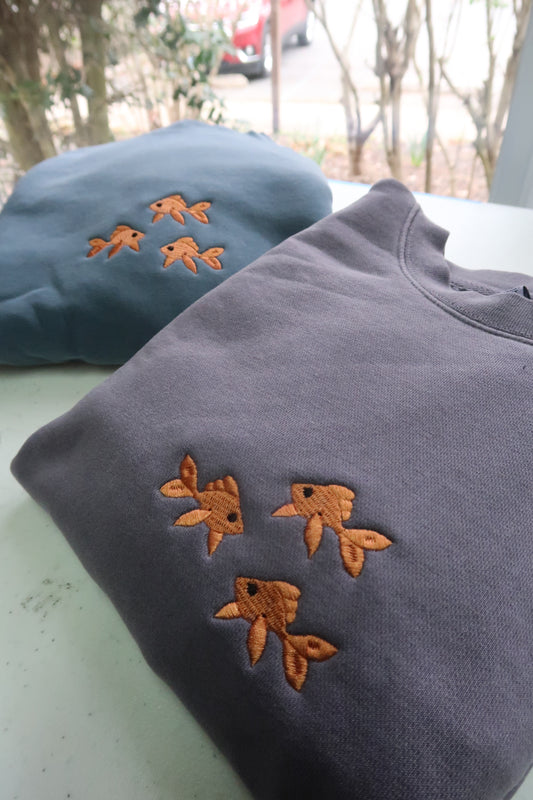 Fish - Embroidered Crewneck Sweatshirt