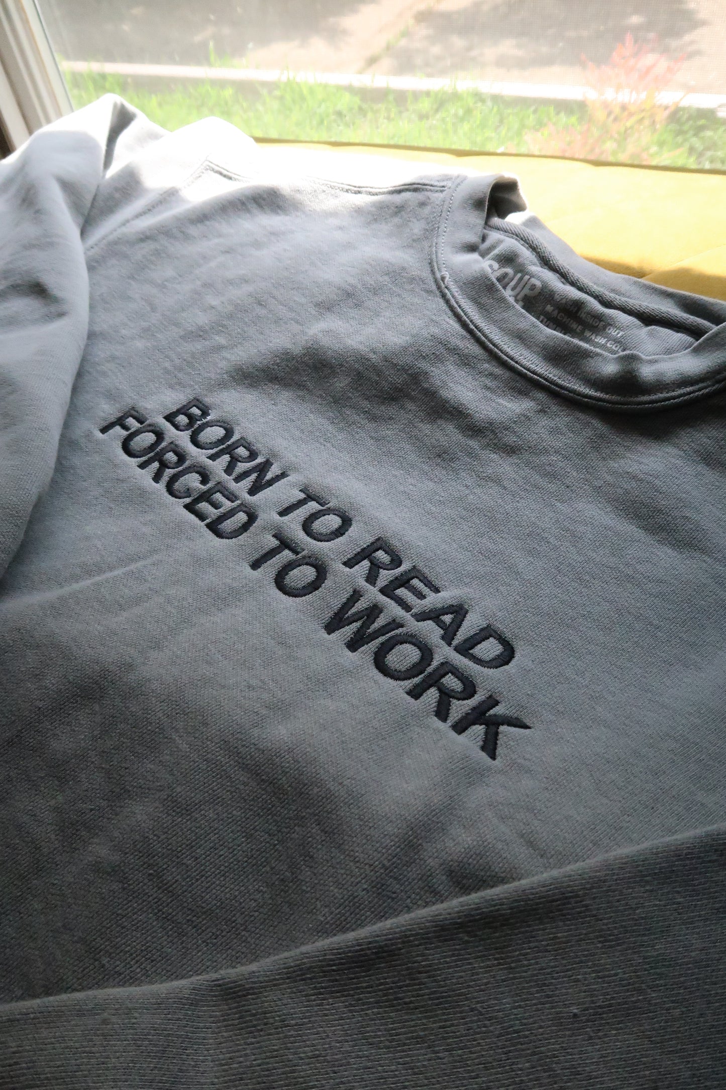 Born to Read - Embroidered Crewneck Sweatshirt