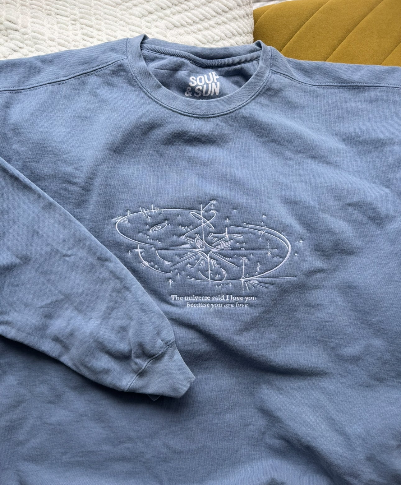 The Universe Said I Love You - Embroidered Crewneck Sweatshirt