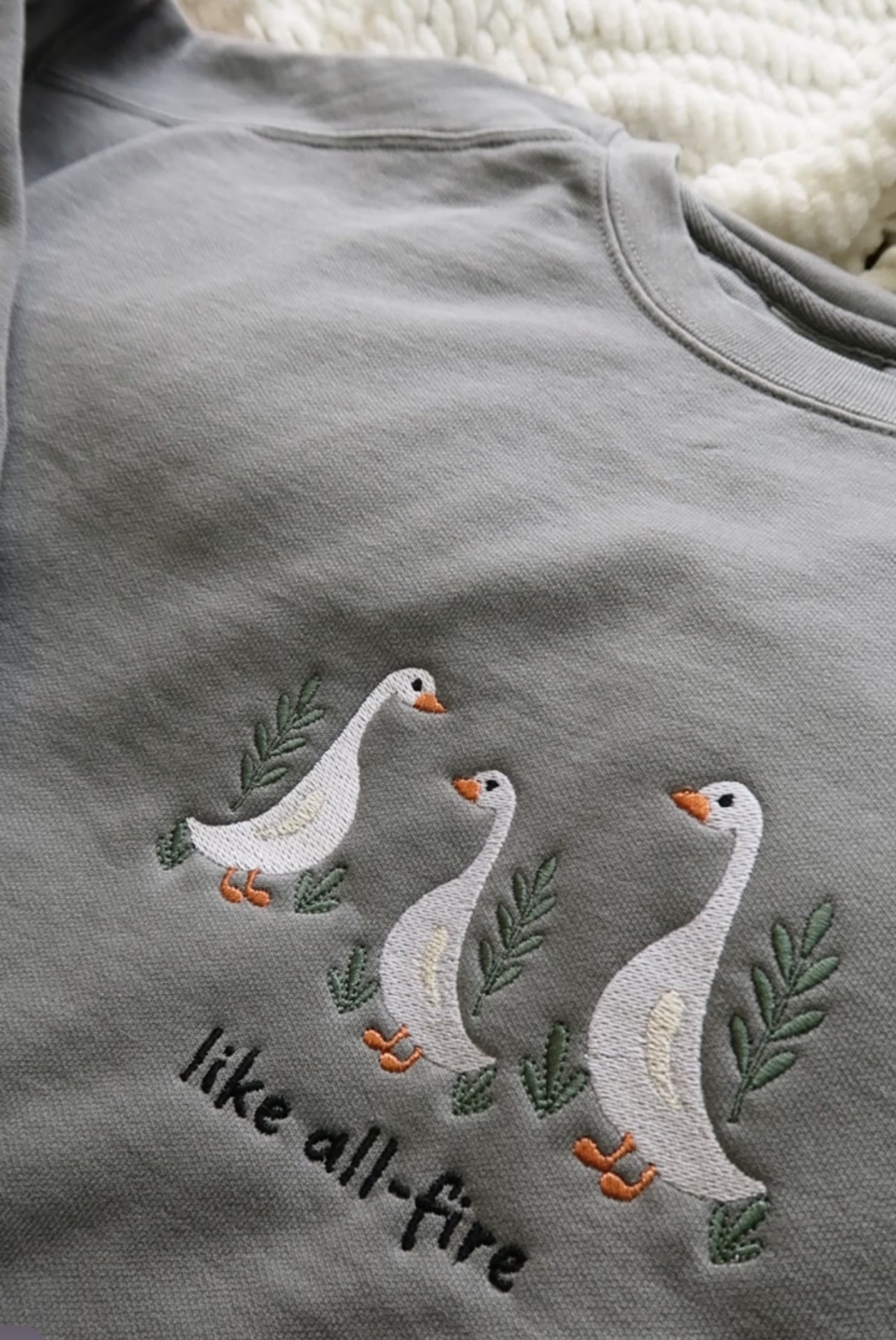 Goose - Embroidered Crewneck Sweatshirt