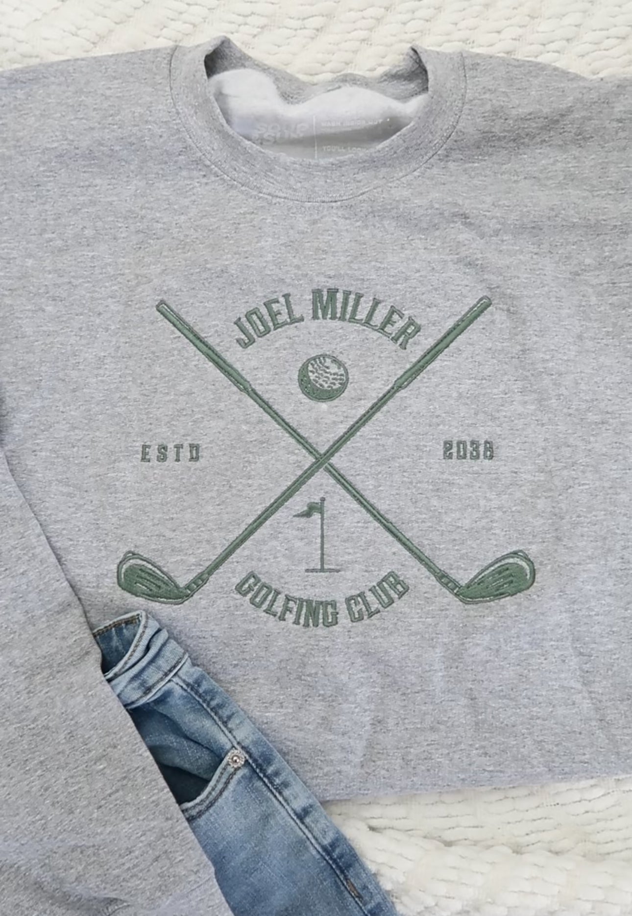 Golfing Club - Embroidered Crewneck Sweatshirt