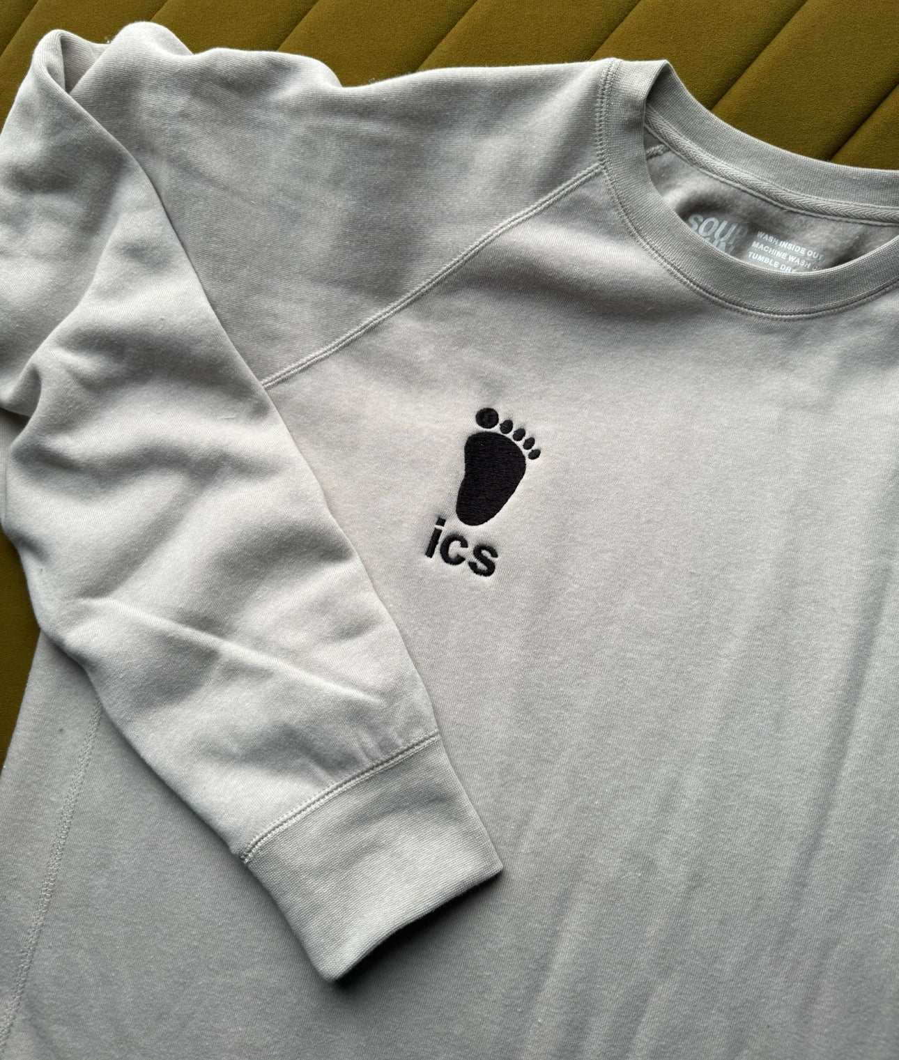 ics - Embroidered Raglan Sweatshirt