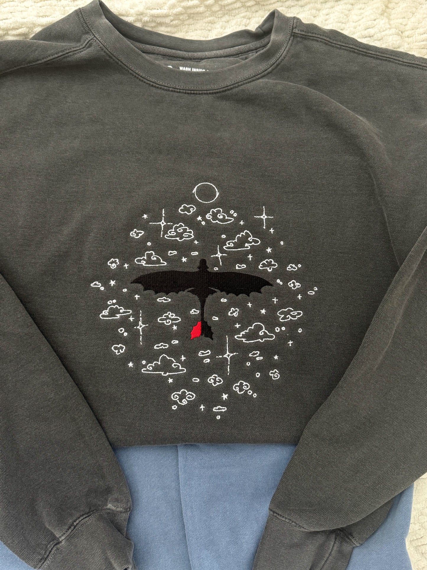 Toothless - Embroidered Crewneck Sweatshirt