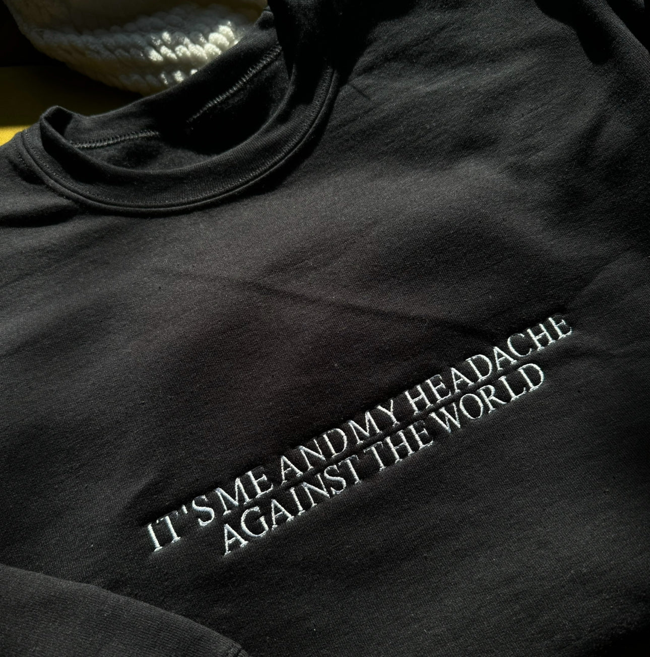Headache - Embroidered Crewneck Sweatshirt