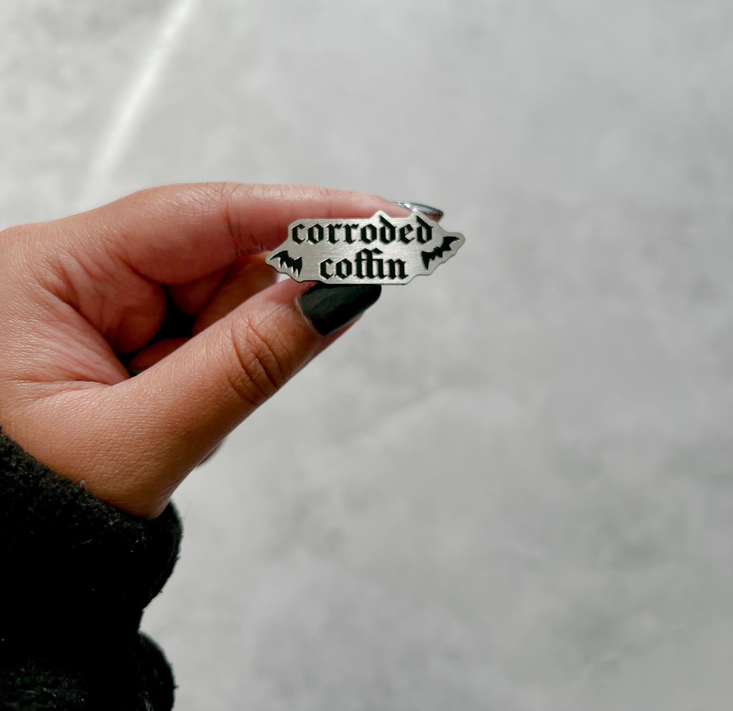 Corroded Coffin - Enamel Pin