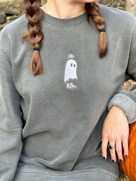 Ghost - Embroidered Crewneck Sweatshirt