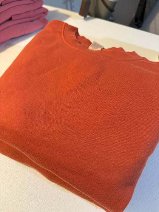 Small Burnt Orange Crewneck Sweatshirt