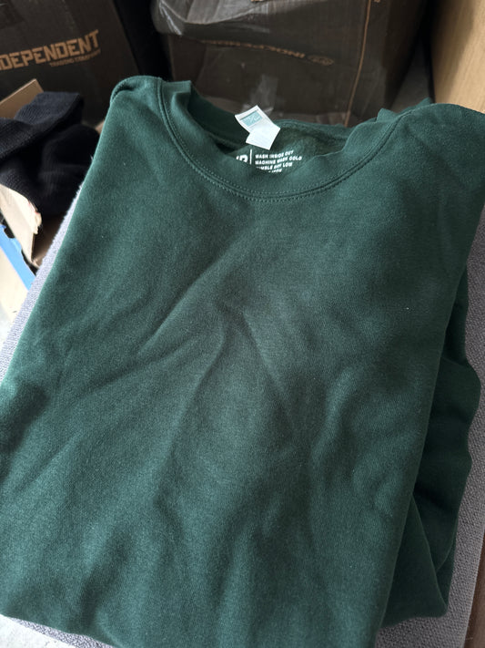 3X Forest Green Crewneck Sweatshirt