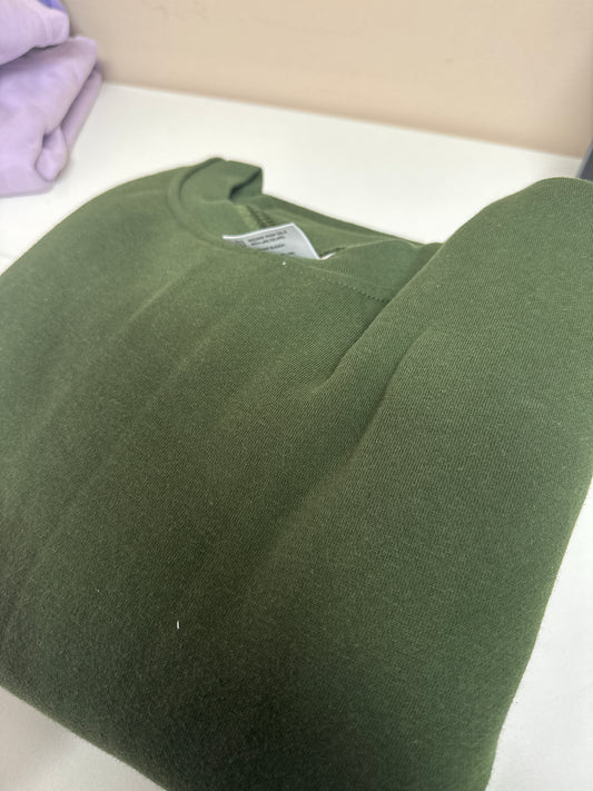 4X Olive Green Crewneck