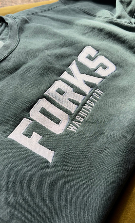 Forks - Embroidered Crewneck Sweatshirt