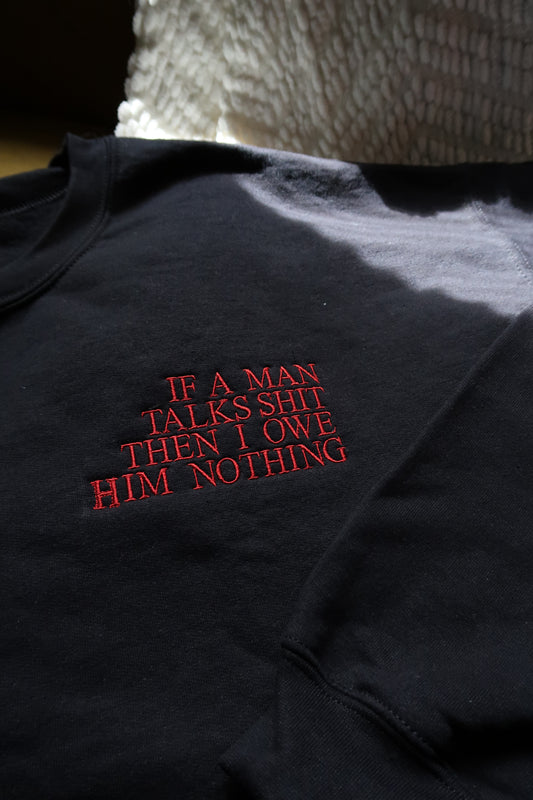 Something Bad - Embroidered Crewneck Sweatshirt