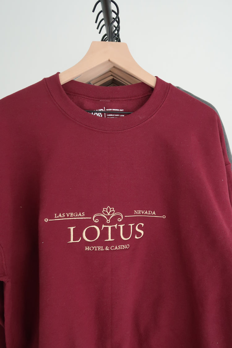 Lotus Hotel & Casino - Embroidered Crewneck Sweatshirt
