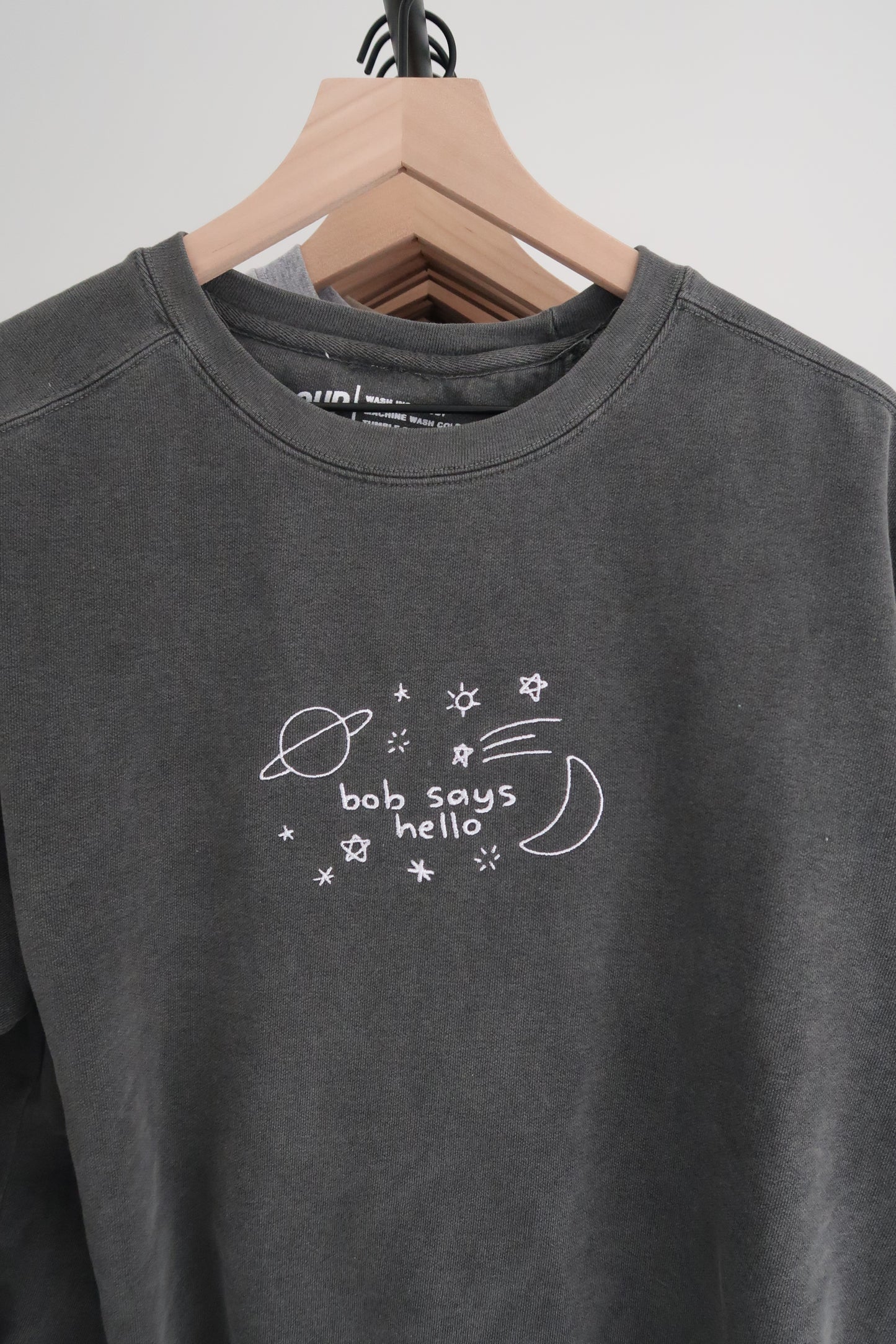 Bob Says Hello - Embroidered Crewneck Sweatshirt