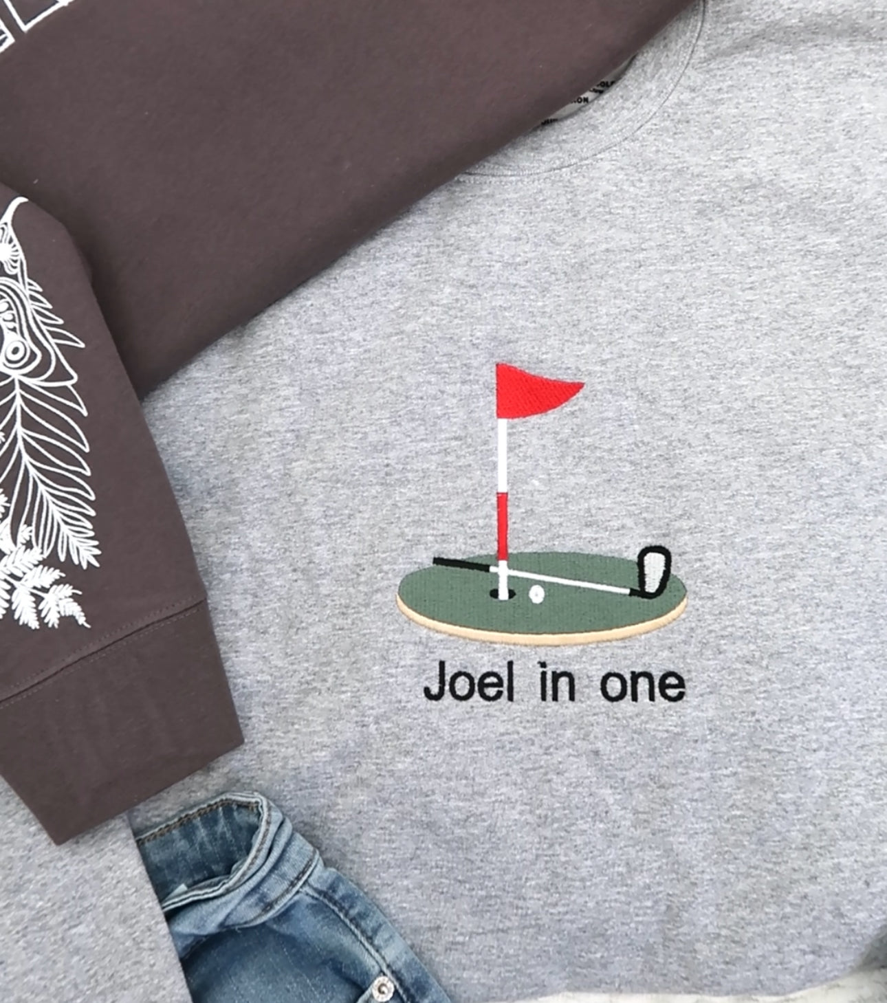 Joel in One - Embroidered Crewneck Sweatshirt